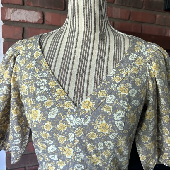 Rebecca Taylor La Vie Margeaux Meadow Floral Poplin Midi Dress Sz XS - Picture 6 of 11